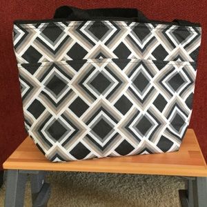 Crossbody Thermal Tote - Deco Diamond print